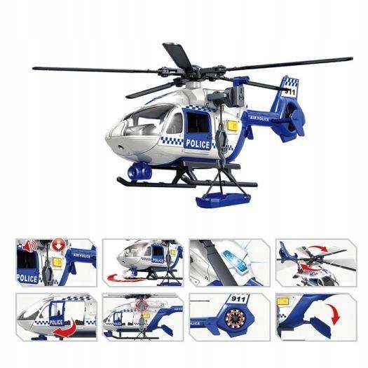 Helikopter Policja 38x12x16 świ 2212