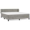VidaXL Lit à sommier tapissier et matelas Gris clair 160x200cm Velours - Modèle 3127559