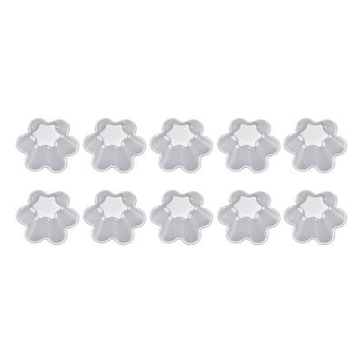 100 Pieces Transparent Flower Shaped Ice Cream Bowl Mall Portable Single Use Chocolate Dessert Pastry Cup Kitchen Gadget