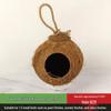 Coconut Shell Parrot & Finch Bird Nest - Natural Straw Woven Habitat for Small Birds