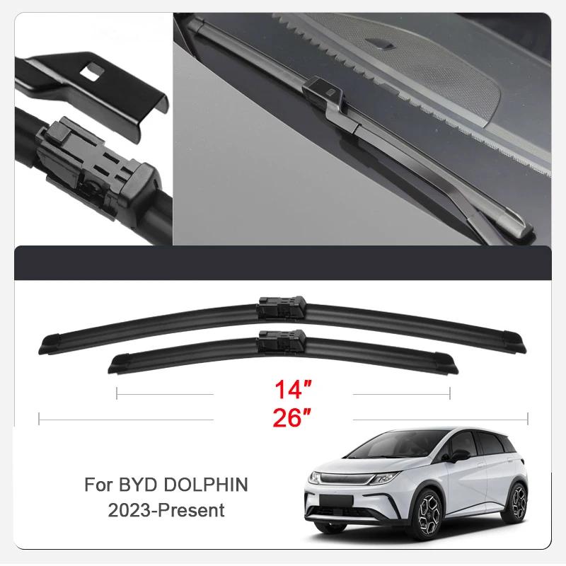 2PCS Car Blade Windshield Wiper Windshield For BYD ATTO YUAN PLUS CHAZOR KING DOLPHIN HAN SEAGULL MINI SEAL SEALION 7 SHARK SONG