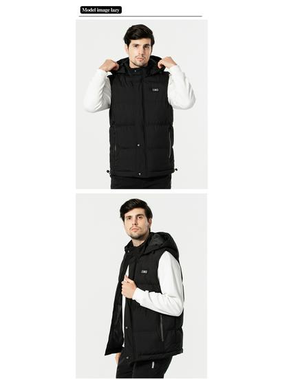 Gilet riscaldato intelligente USB da uomo a 15 zone con display