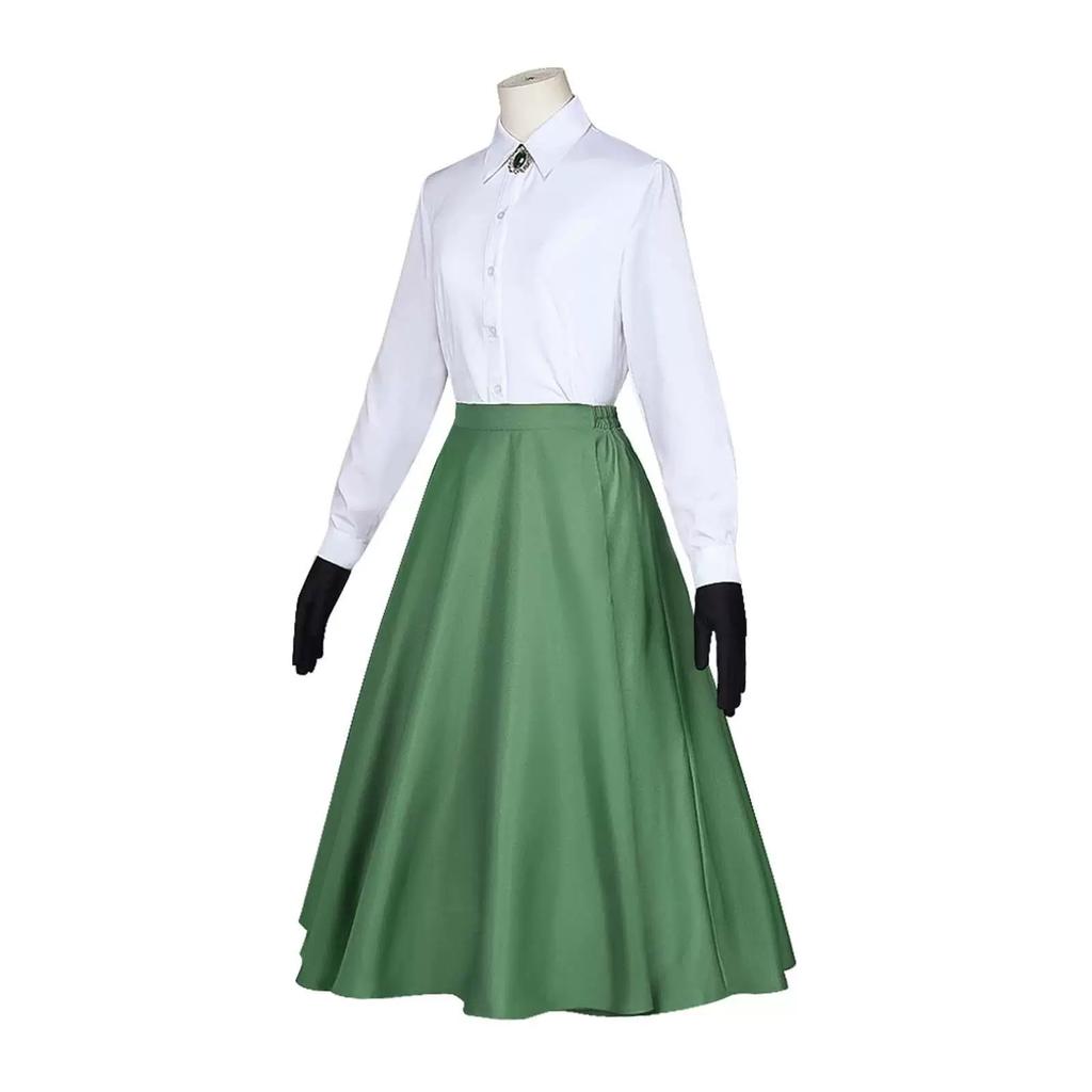 Anime Violet Evergarden Cosplay School Uniform Dress Suits Women Green Outfit Masquerade Performance Costume
