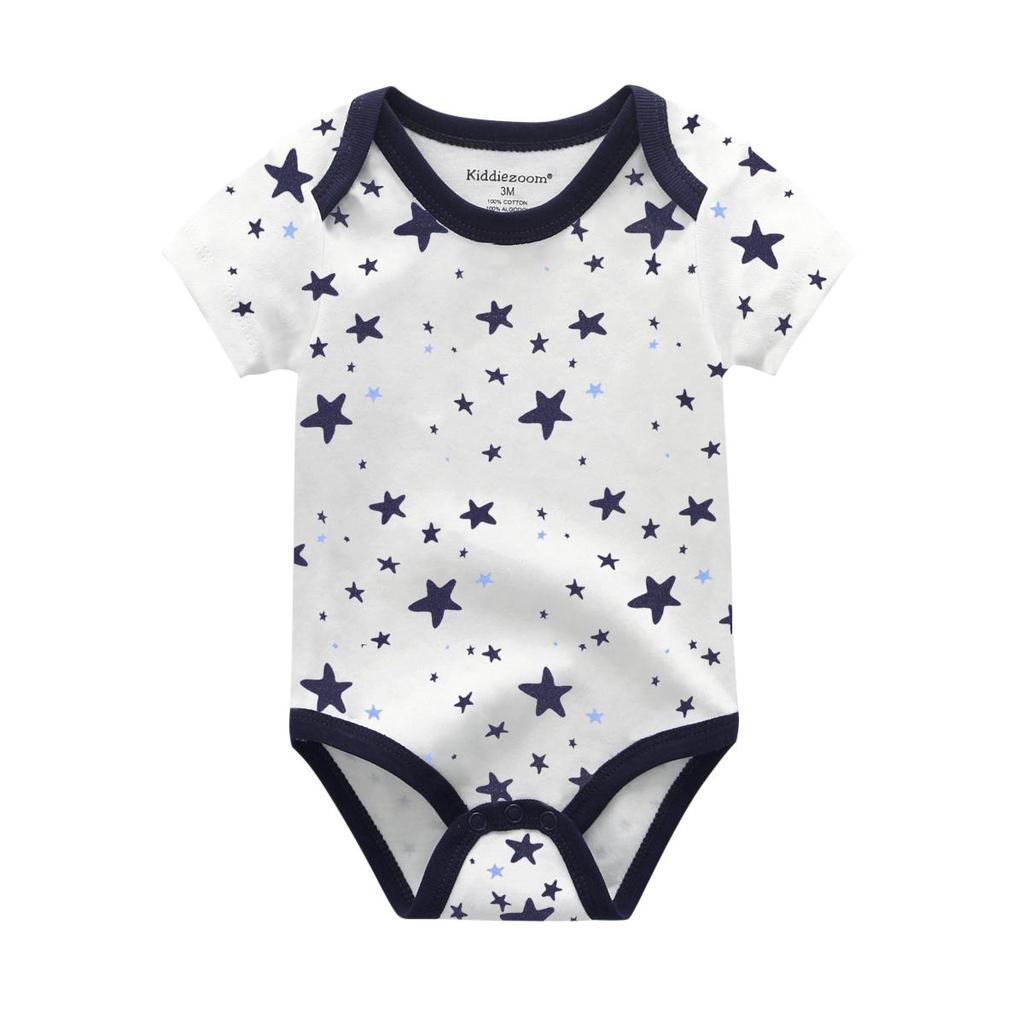 Newborn Baby Boy Clothes Kiddiezoom Cotton O-Neck Short Sleeve Baby Bodysuits Clothing