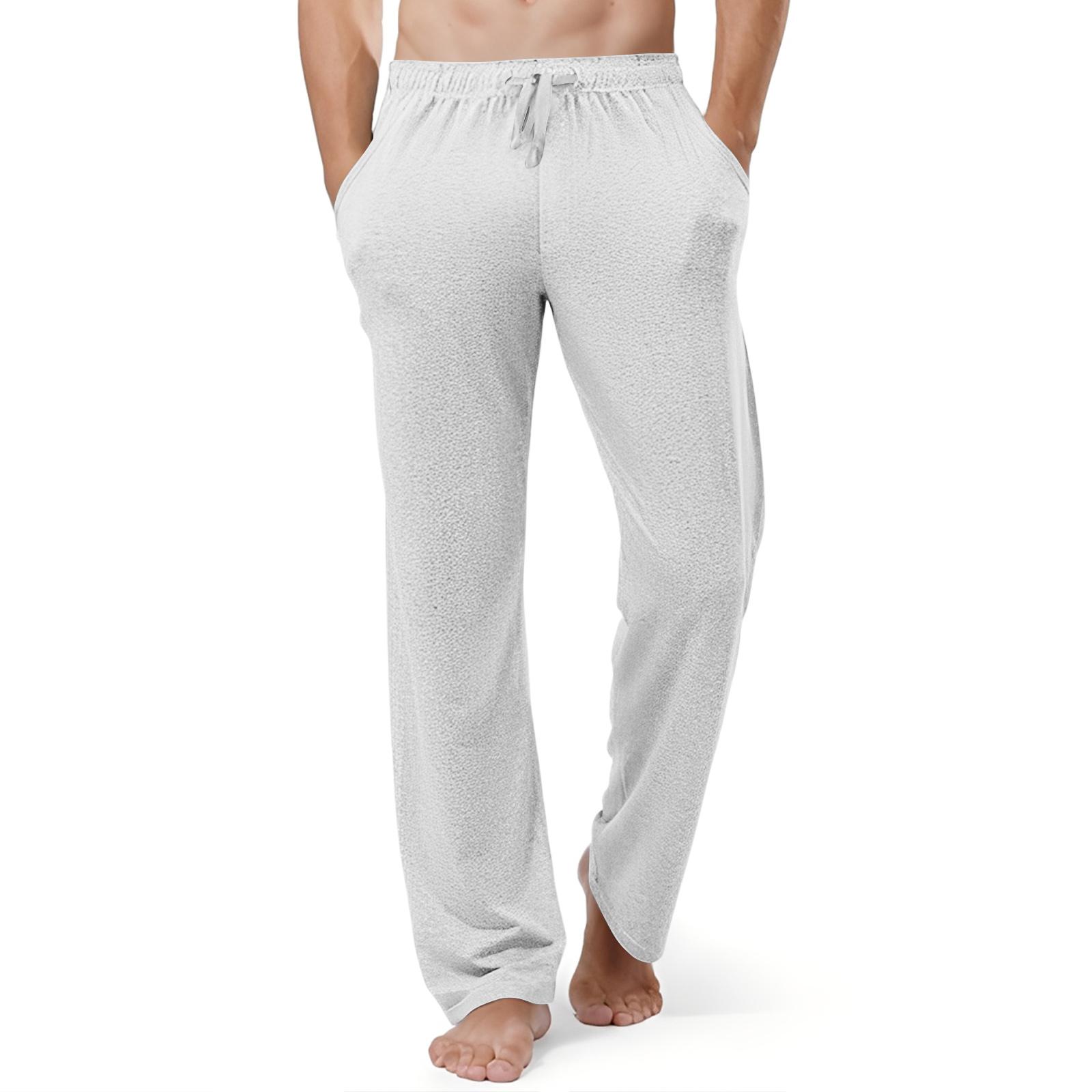

Men s Relaxed-Fit Stretch Drawstring Sleep Pants S белый