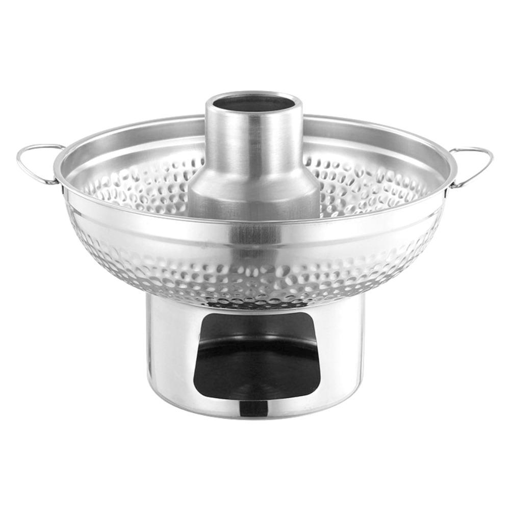 Fast Heating Stainless Steel Hot Pot Thickened Dessert Holder Double Ears Hot Pot  Food Serving