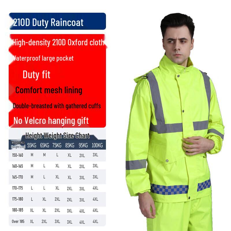 

Reflective High-Visibility Traffic Rain Suit