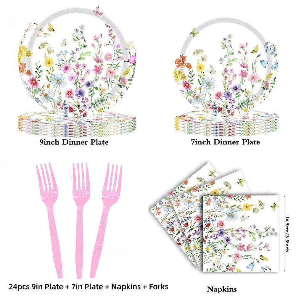 Banner Party Tableware Set Tablecloth Baby Shower Decor New Birthday Party Set  Outdoor Party
