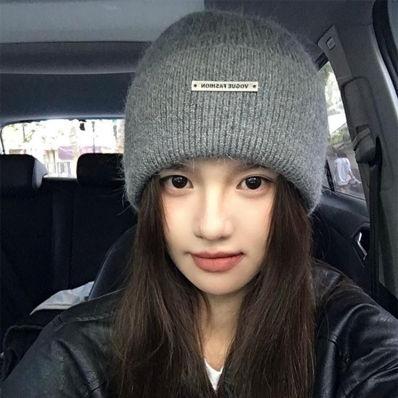 Wool Knitted Headgear Autumn and Winter New Thickened Warm Loose Ear Protection Small Wool Hat