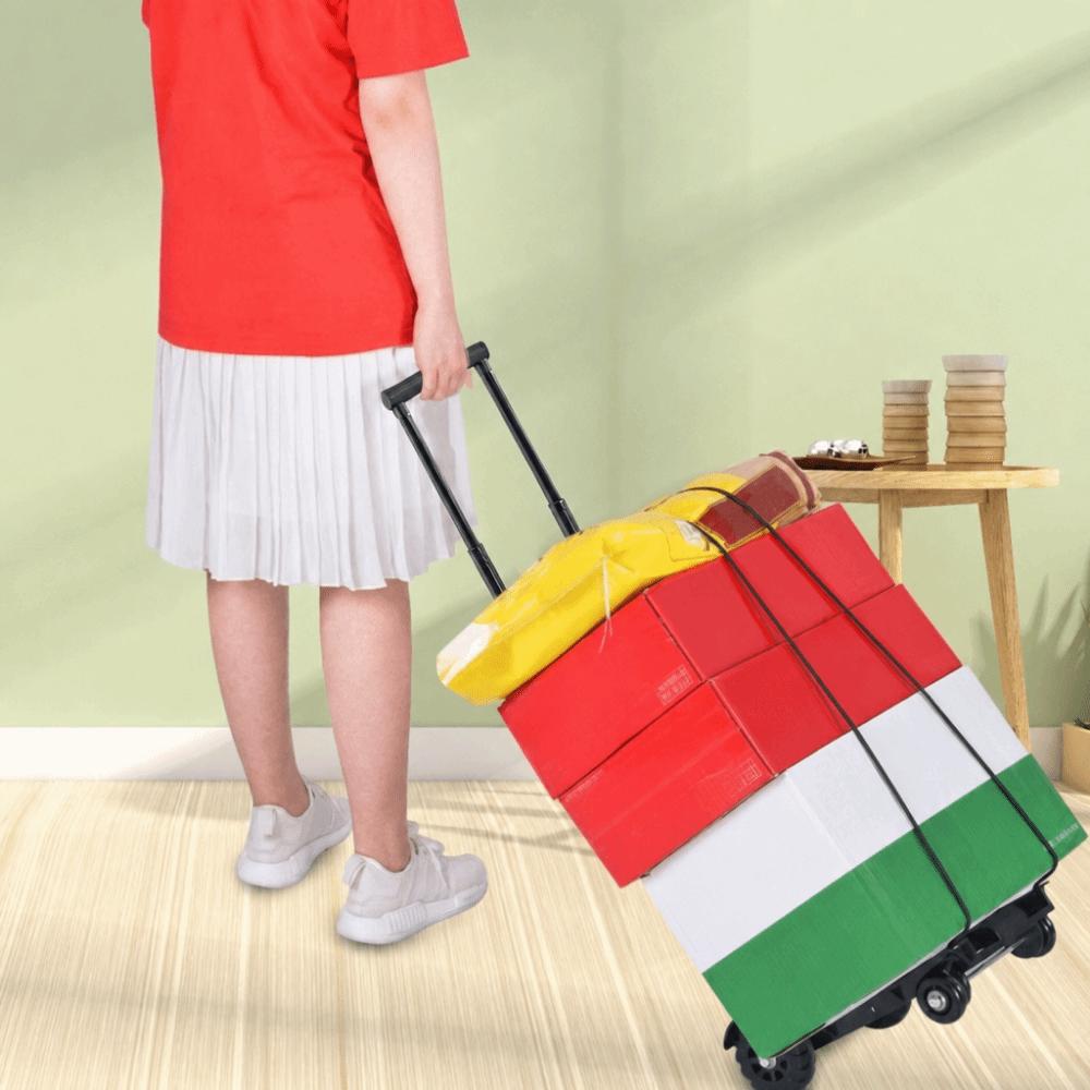 Retractable Folding Hand Truck Labor-Saving Luggage Cart Stable Shopping Cart  Moving