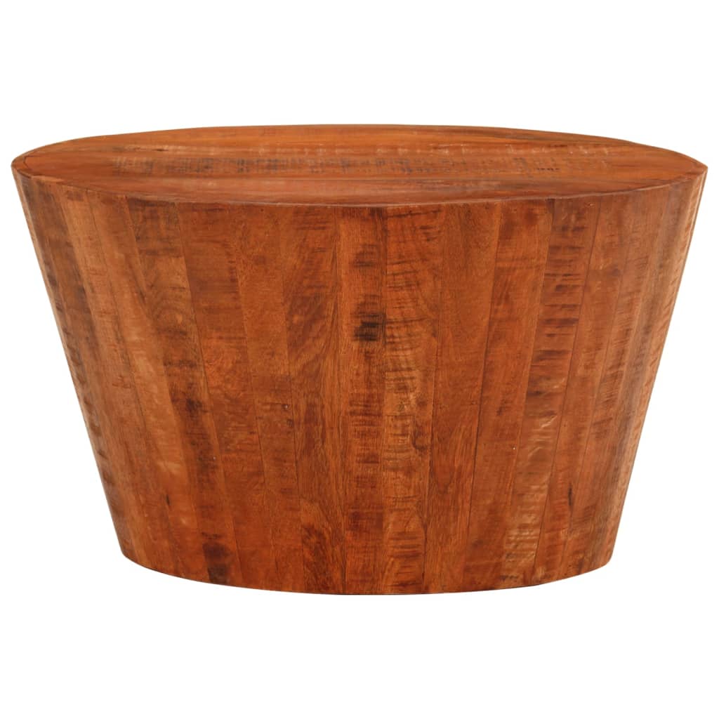 Vidaxl Coffee Table, Ø 52X30 Cm, Raw Solid Mango Wood
