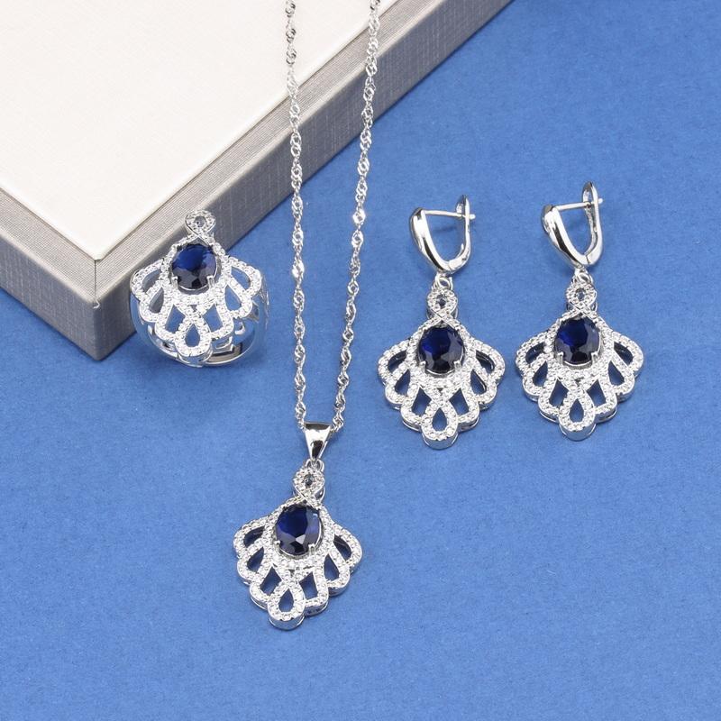 10-Colors Bridal   Big  Jewelry Sets Wedding Luxury Quality Zircon Accessories Necklace Earrings Ring For Women Gift