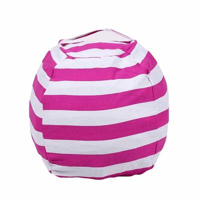 New Striped Children's Toy Storage Bag Quilt Storage Zipper Bean Bag Sofa Canvas Large Capacity Toy Organizer
