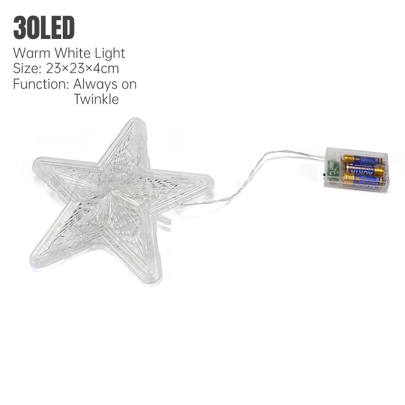 Christmas Tree Top Star LED Light Decoration Christmas Pendant Home Night Light Decor Xmas Gift Navidad 2023