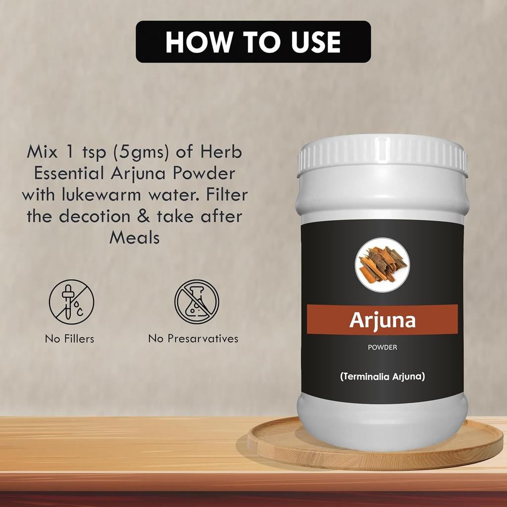 Herb Essential Pure Arjuna Powder Terminalia Arjuna Supports Healthy Heart | 1 Kg 2lbs