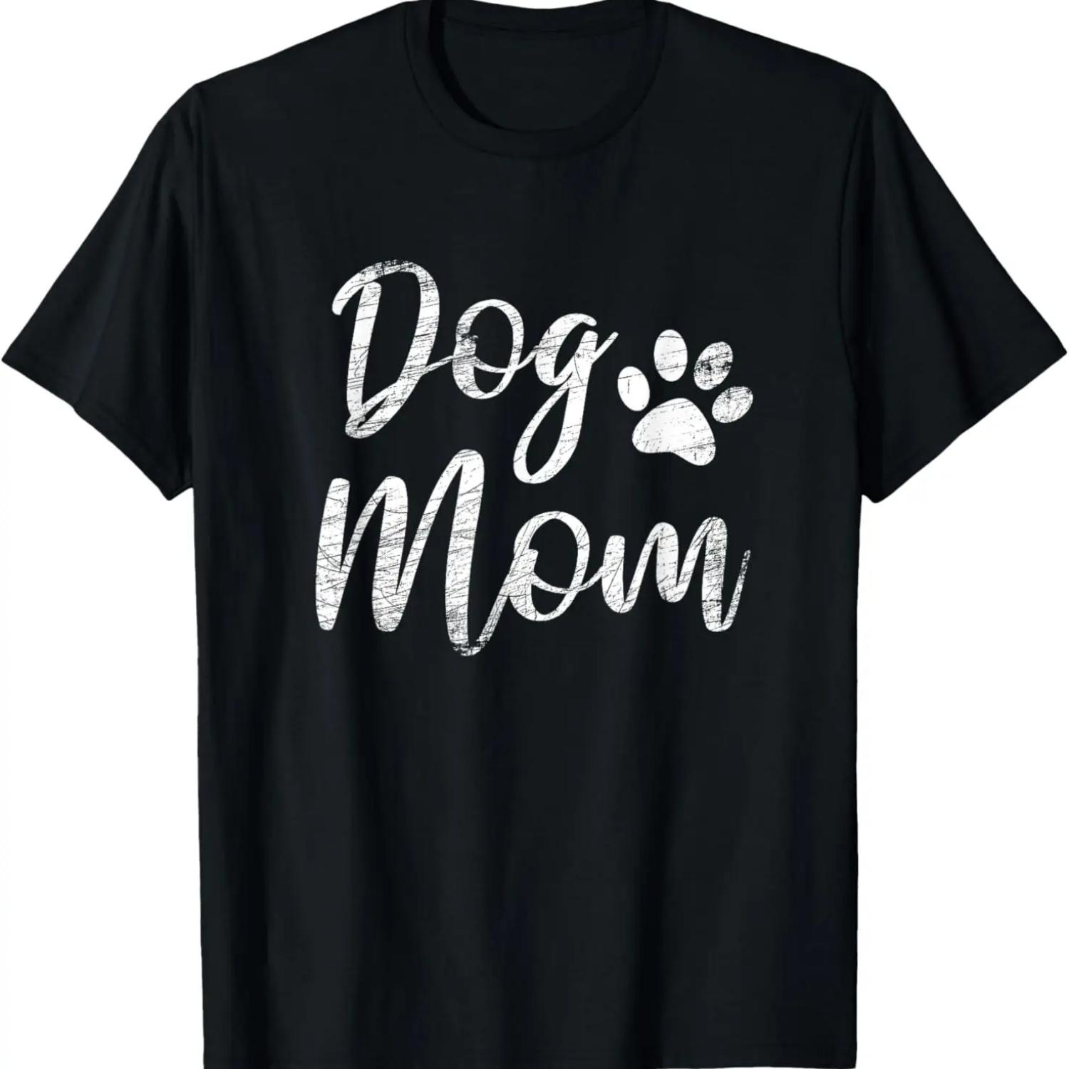 

Dog Mom - Vintage _ Worn Design - Funny Dog Paw - Classic T-Shirt XXXXXL