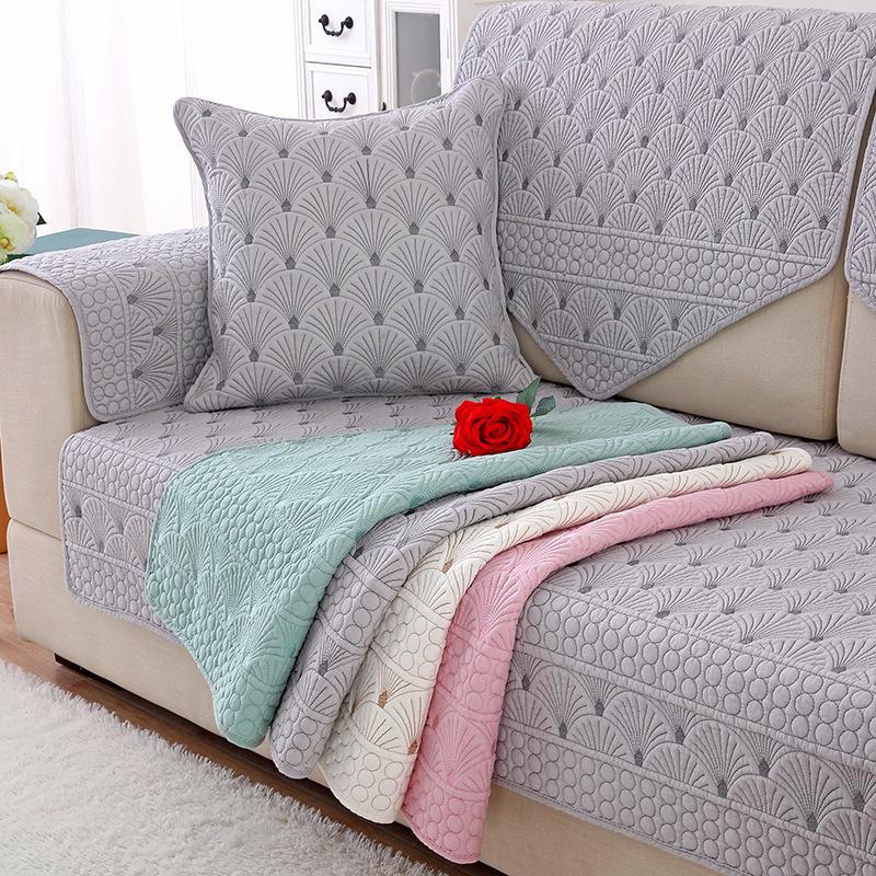 Winter Cotton Double-Sided Sofa Cushion Four Seasons Universal Non-Slip Fabric Cushion Simple Nordic Back Towel