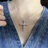Diamond Cross Layered Choker Necklace for Women - Trendy, Versatile, Simple Clavicle Chain Pendant