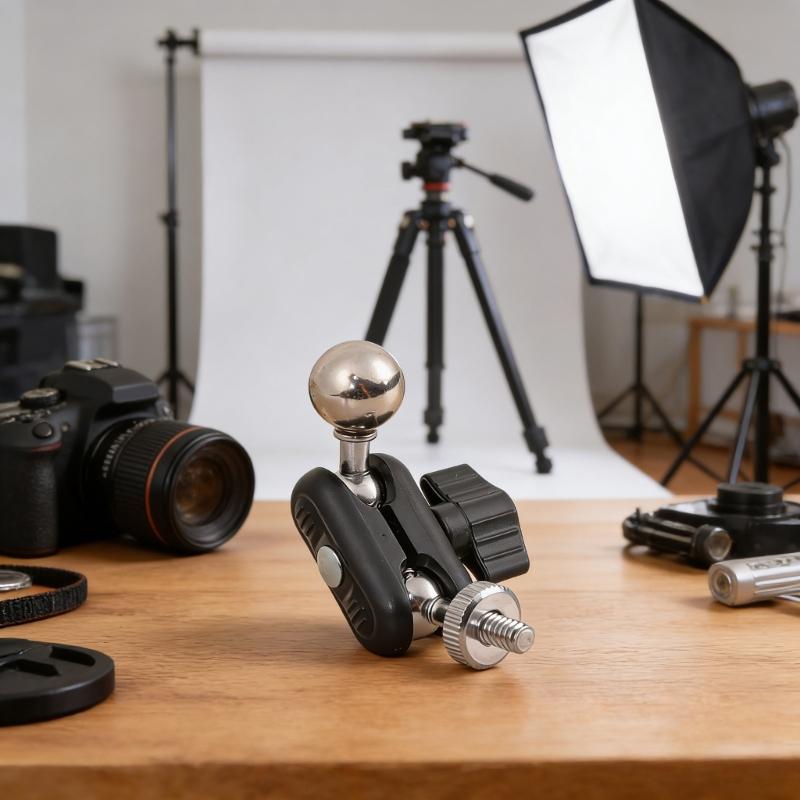 2Pcs/pack 17mm Ball Head To 1/4 Inch Male Thread Adapter For Camera Tripods Phone Mount With 360 Rotation
