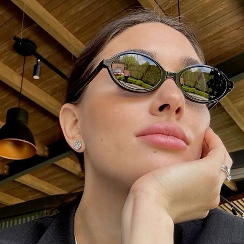 Unisex Classic Small Oval Frame Sunglasses New Fashion Women Men UV400 Sunglasses Vintage Outdoor Sun Glasses UV400 Goggles
