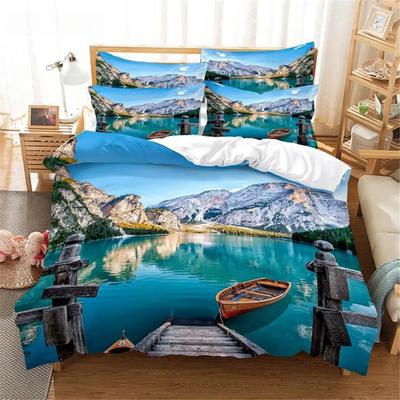 Hermoso Juego de Cama 3D Queen Juego de Ropa de Cama Funda Nórdica Juego de Ropa de Cama Cubrecama Algodón Queen Dormitorio Juego de Cubrecama Juego de Cama Ropa de Cama