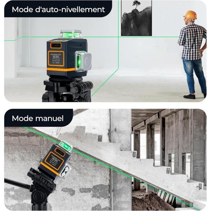 Niveau Laser - CIGMAN - CM-701 - Vert - 3x360° - Télécommande Et Support Magnétique