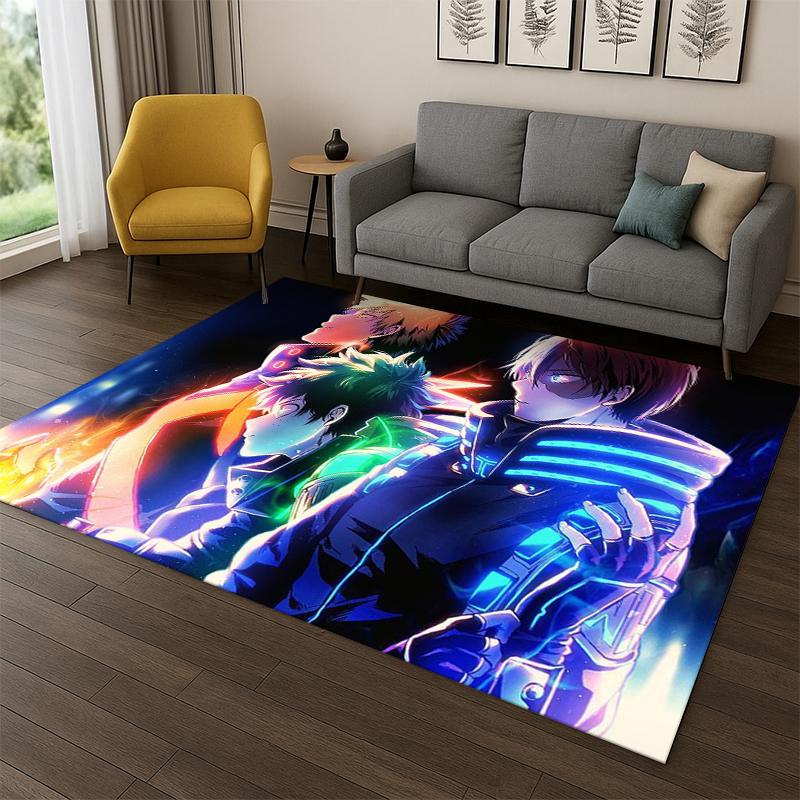 

My Hero Academia Deku Bakugou Cartoon Anime Carpet Rug for Bedroom Living Room Sofa Doormat Home Decor,Kid Area Rug Non-slip 40x60cm