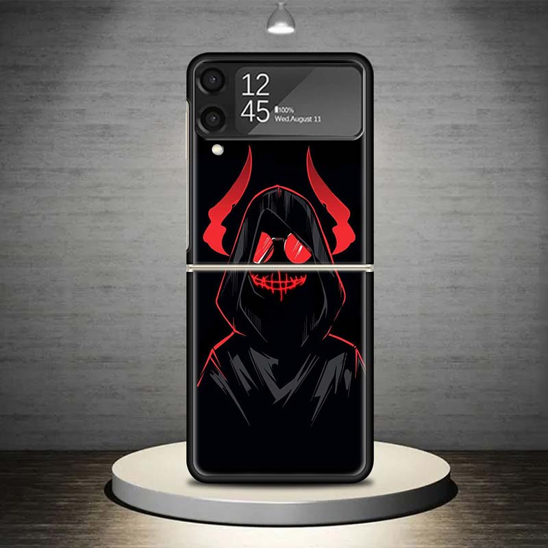 Devil Bad Boy Anime Phone Case For Samsung Galaxy Z Flip 7 6 5 4 3 5G Shockproof Cover Z Flip7 Flip6 ZFlip5 Flip3 Flip4 Luxury S