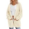 Women's Cardigan Knit Sweater Open Front Cardigan Casual Long Sleeve Lightweight Cardigans With Pockets