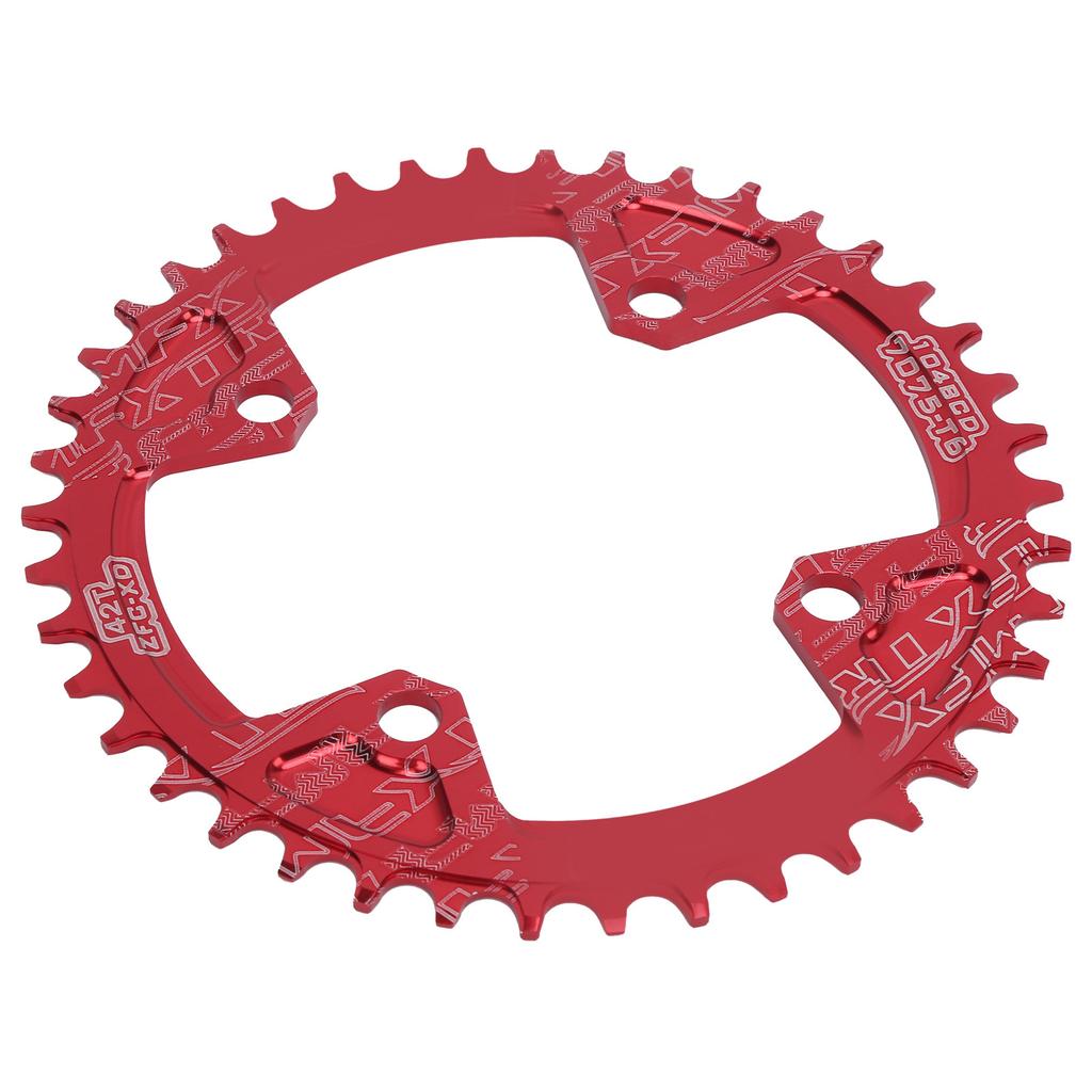 FMFXTR 104BCD Crankset Chainring Aluminum Alloy Positive and Negative 42T MTB Bicycle ChainringRed