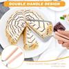 Stainless Steel Cake Divider Cake Slicer Cutter Triangle Cake Cutter Double Handle Design Strong Durable Easy to Clean Size