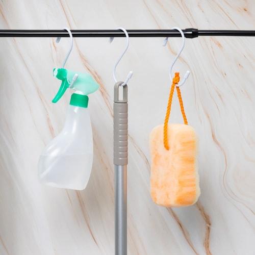 Astro Spring-Loaded Tension Rod, Black, Mounting Range: Approx. 42-60cm, Diameter: 1.3cm, Weight Capacity: Approx. 1kg, Easy Installation, Telescopic