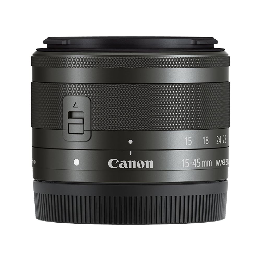 Canon EF-M15-45mm F3.5-6.3 IS STM (Graphite) Standard Zoom Lens for Mirrorless Cameras EF-M15-45ISSTM