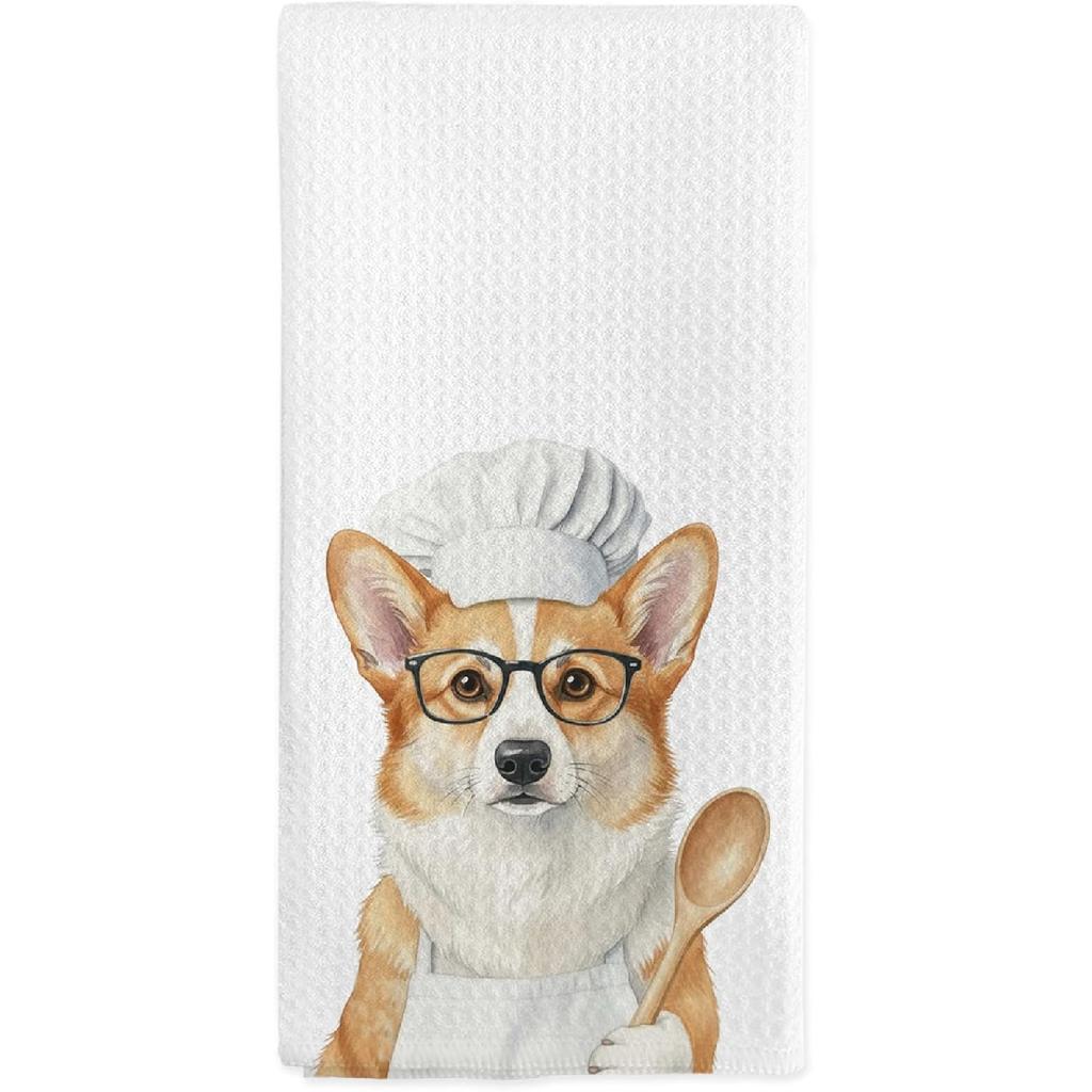 Orange Tabby Cat Kitchen Towels, Orange Tabby Cats Gifts for Women Cat Lovers, Funny Cats Chef Hand Dish Tea Towels for Kitchen Decor, 16x24 Inch