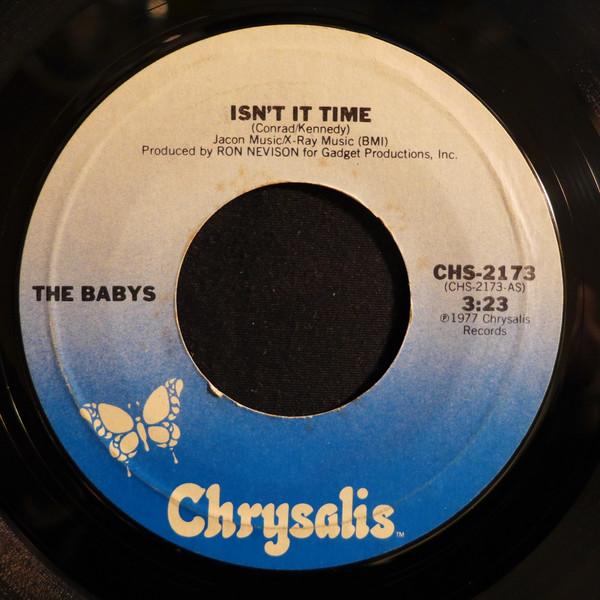 

7-дюймовая пластинка BABYS - Isn t It Time CHS2173 Chrysalis 1977 США Рок Б/У