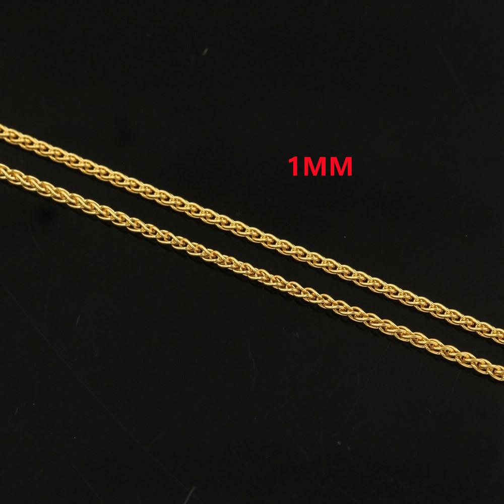 Fashion Wheat Chain 14k Bulk Spool for Jewelry Making Bracelet Necklace Gold Filled Rope Chain