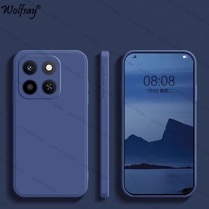 Case For Honor X6C Case Shockproof Soft TPU Original Liquid Silicone Back Case For Honor X6C Cover For Honor X6C Funda 6.61 inch