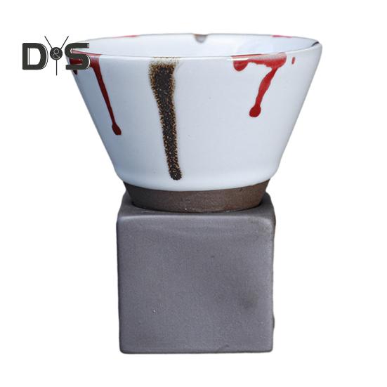Tazza da caffè a imbuto in ceramica grezza da 200 ml con base Resistente al calore fatta a mano in stile giapponese Latte Cappuccino Tè Espresso Tazza affusolata Regalo di compleanno