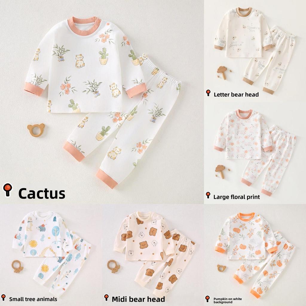 Baby Cotton Pajama Set With Antibacterial Fabric For Toddler Sleepwear And Home Comforts