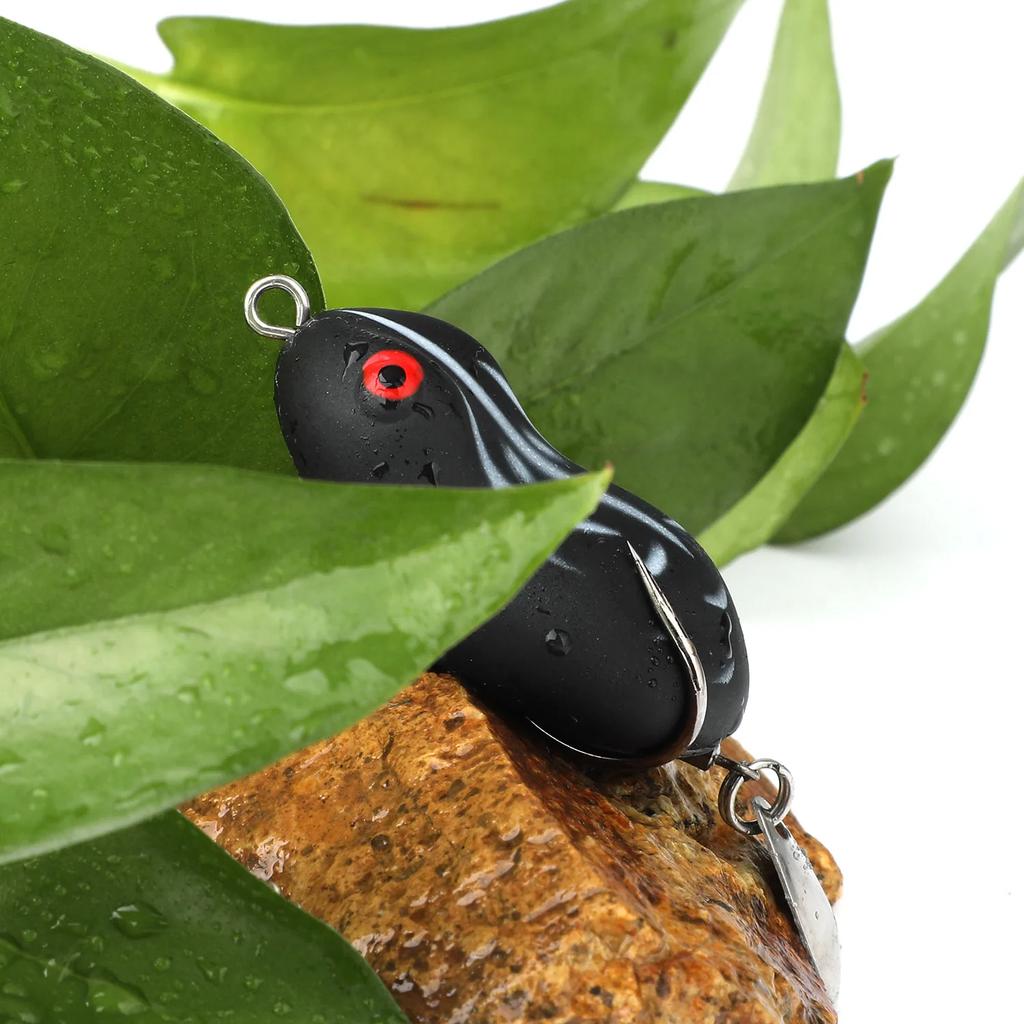 Soft Frog Lure Fishing Lures Double Hooks Topwater Ray Frog Artificial Lure 5Cm/7.6G Soft Bait Thunder Frog Bait Quality