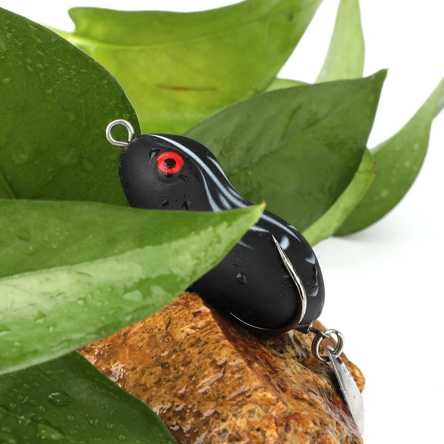 Мягкая лягушка приманка рыболовные приманки двойные крючки топвотер луч лягушка искусственная приманка 5см/7.6г мягкая приманка приманка лягушка-громовержец