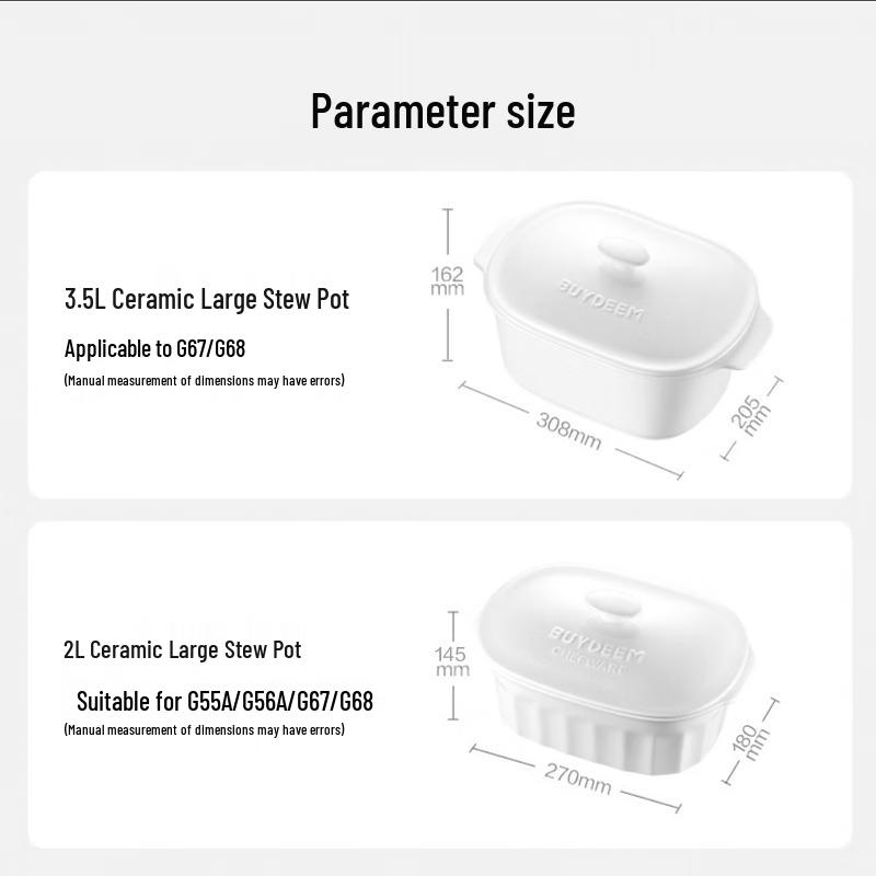 Buydeem 2L Keramik-Mehrzweck-Schmortopf