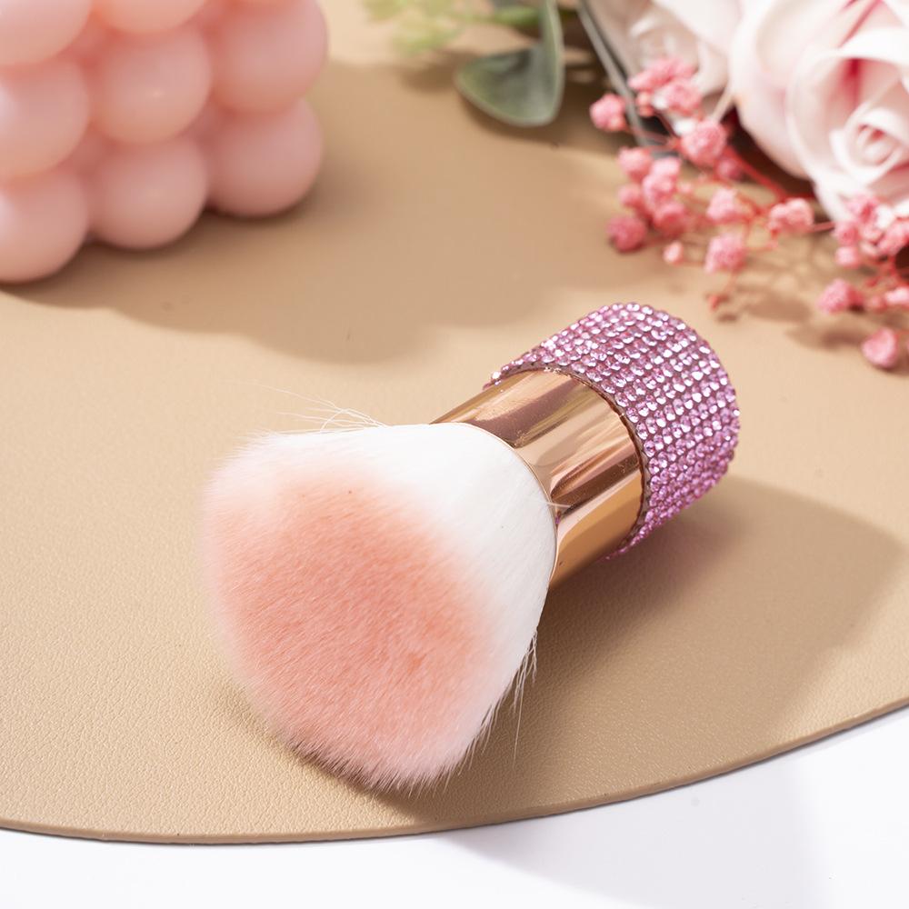 

Diamond-set advanced sense multi-functional hot sale single nail tool nail cleaning nail dust loose powder brush розовый