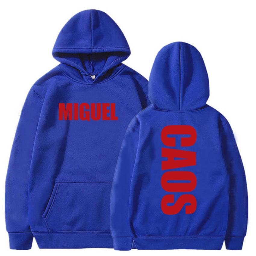 MIGUEL CAOS Album Hoodies Unisex Streetwear Long Sleeve Fleece Winter Hooded Sweatshirts Graphic Printing Clothing Pullover