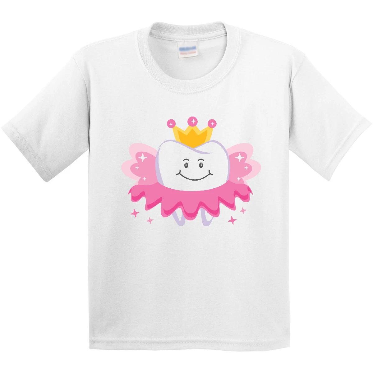 Inktastic Tooth Fairy Girls Pink Youth T-Shirt Teeth Milestone Kids Cute Tee 110