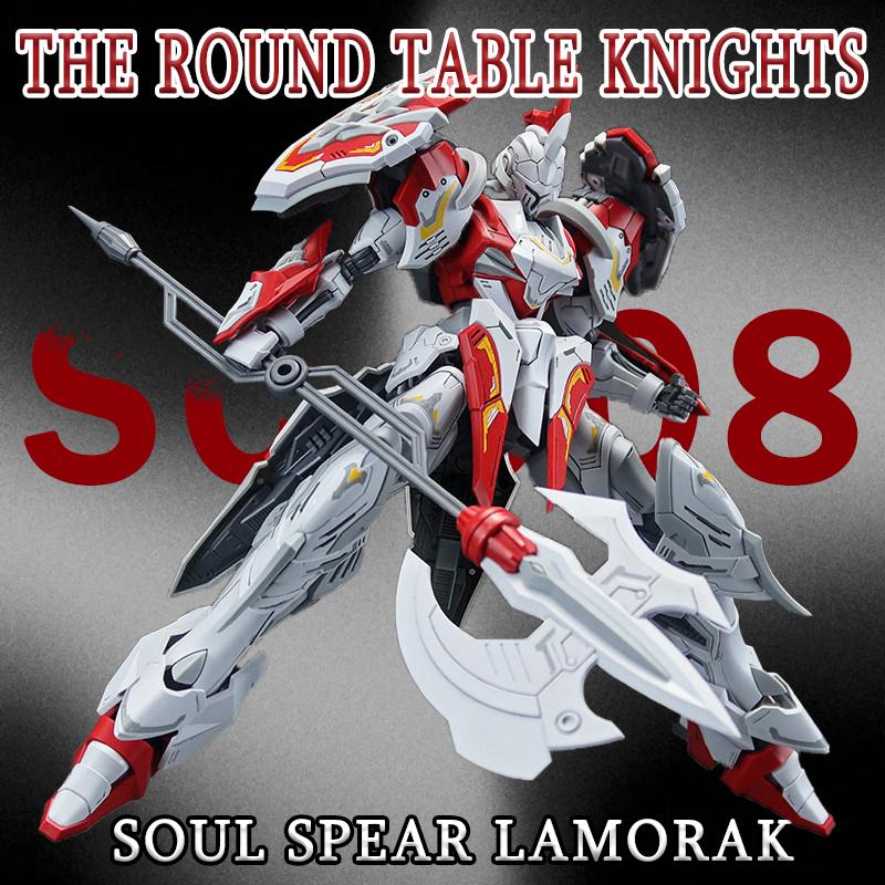 SNAA 1/144 The Round Table Knights SC-008 Soul Spear Lamorak Assembly Articulated Action Figure Original Model Kit Boy Toys Gift