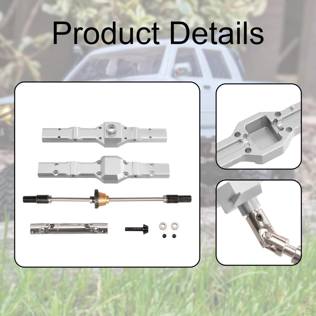 Metal RC Rear Bridge Assembly, Upgrade, Lightweight DIY Modification, Replacement Spare Parts for