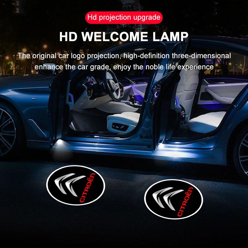 2pcs HD Led Welcome Light Car Door Projector Lamps Car Accessories for Citroen C4 C3 C5 C1 DS3 DS5 DS4 Berlingo Jumper ZX Xsara 2 Spacetourer Numero 9
