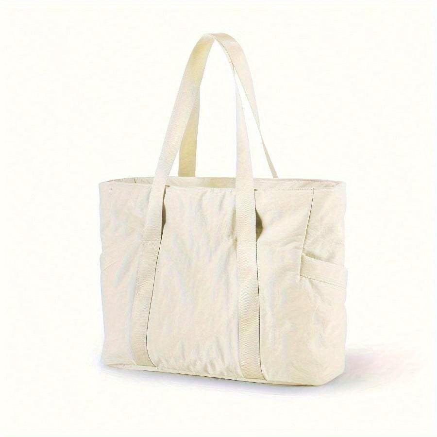 High Volume Yoga Bag - One Shoulder Commuter Tote, Zipper, Waterproof Spandex Gym and Swim Sports Duffel Bag, Women's Multi-purpose Travel Tote