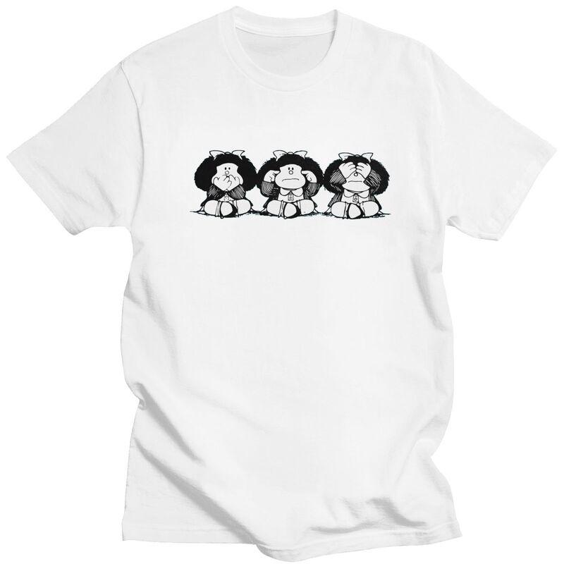 

Custom Male Quino Comic Cartoon Mafalda T Shirt Short-Sleeve Cotton Tshirts Streetwear T-shirt Casual Tee Slim Fit Clothing -... S разноцветный